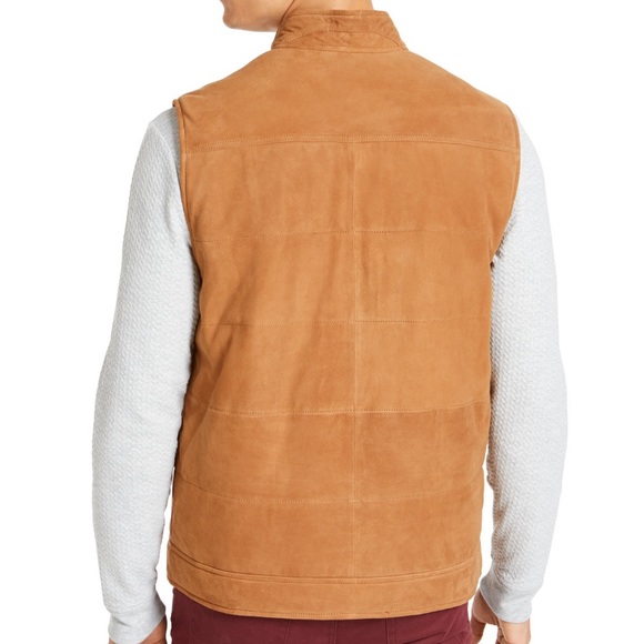 Tasso Elba Mens Suede Winter Vest - Picture 3 of 8